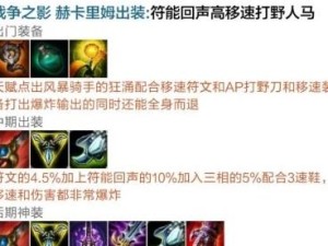 《最新人马出装及加点攻略》（人马强势崛起，装备和技能加点攻略一网打尽！）